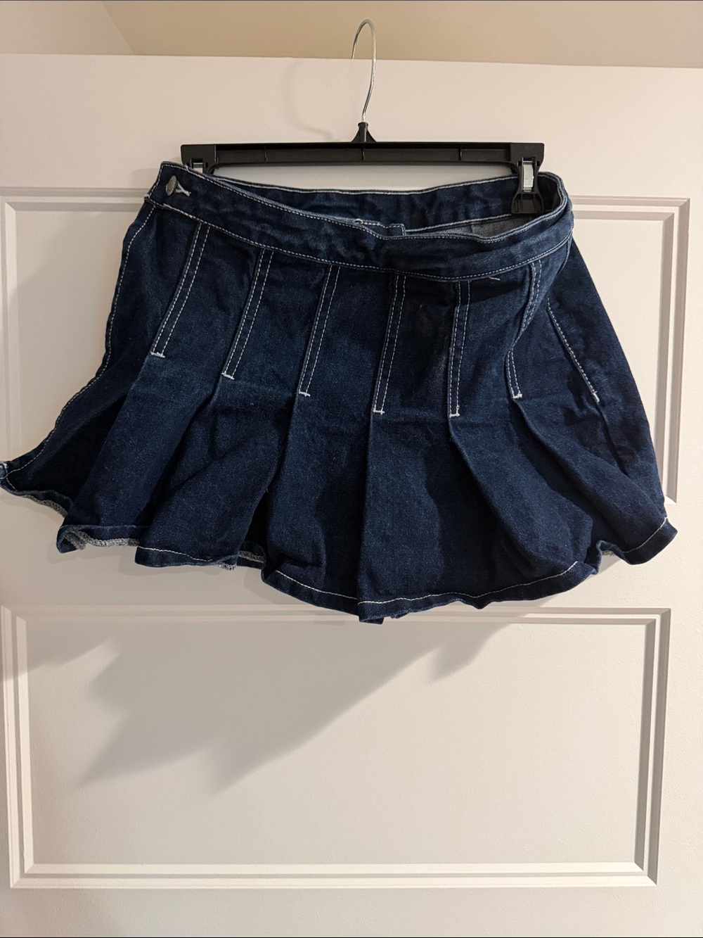 J. Galt Dark Wash Pleated Denim Skort Shorts Size Small